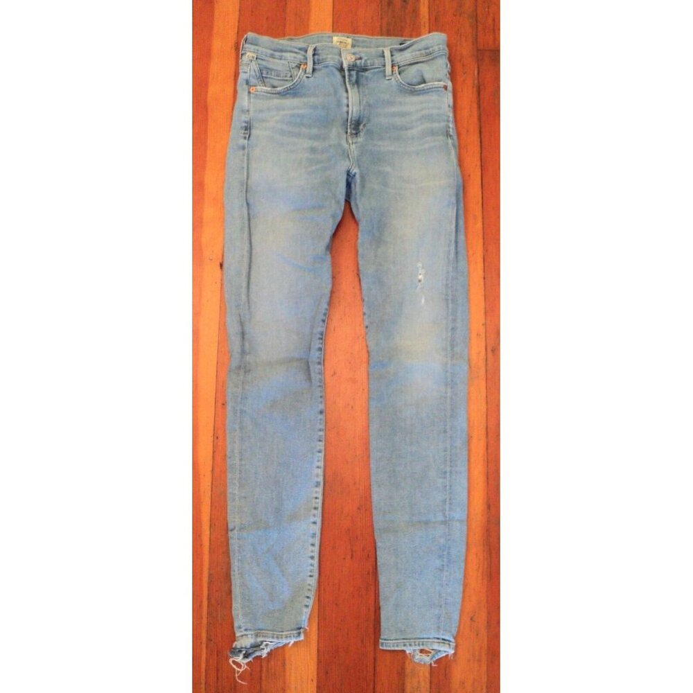 CITIZENS FOR HUMANITY JEANS Womens 28 Blue Distressed ROCKET High Rise Skinny